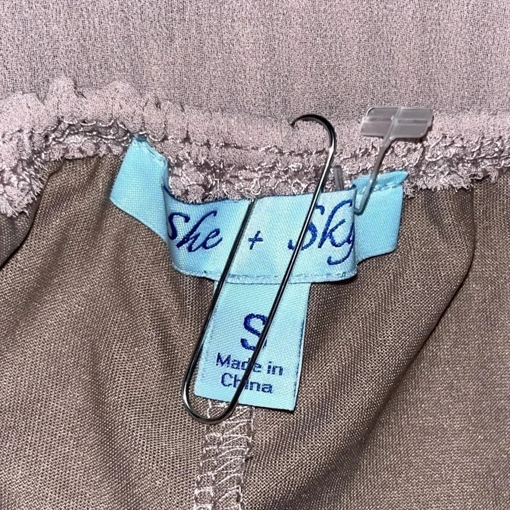 She + Sky Sheer Off-the-Shoulder Top - Picture 5 of 6